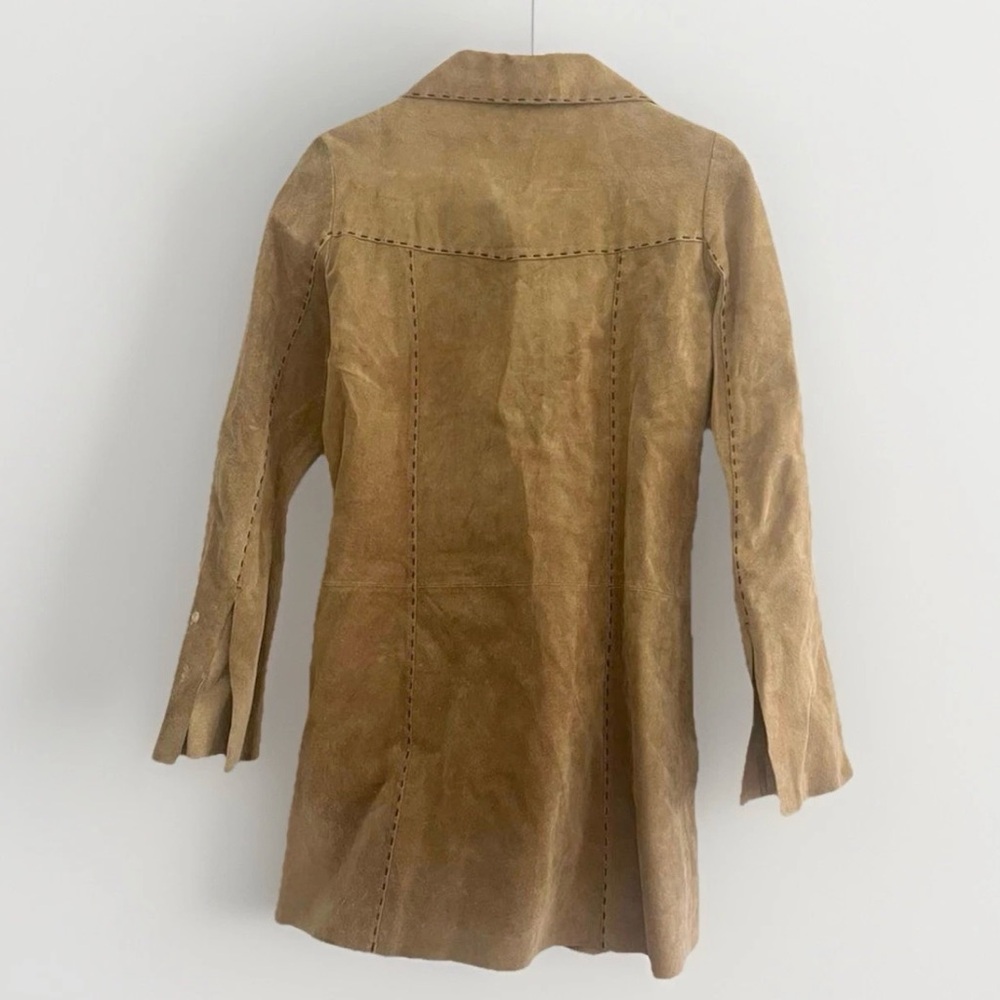 Vintage Y2K 100% Leather Coat - Picture 2 of 9